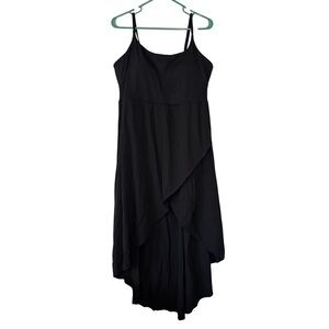 HALARA Black High Low Women's Dress